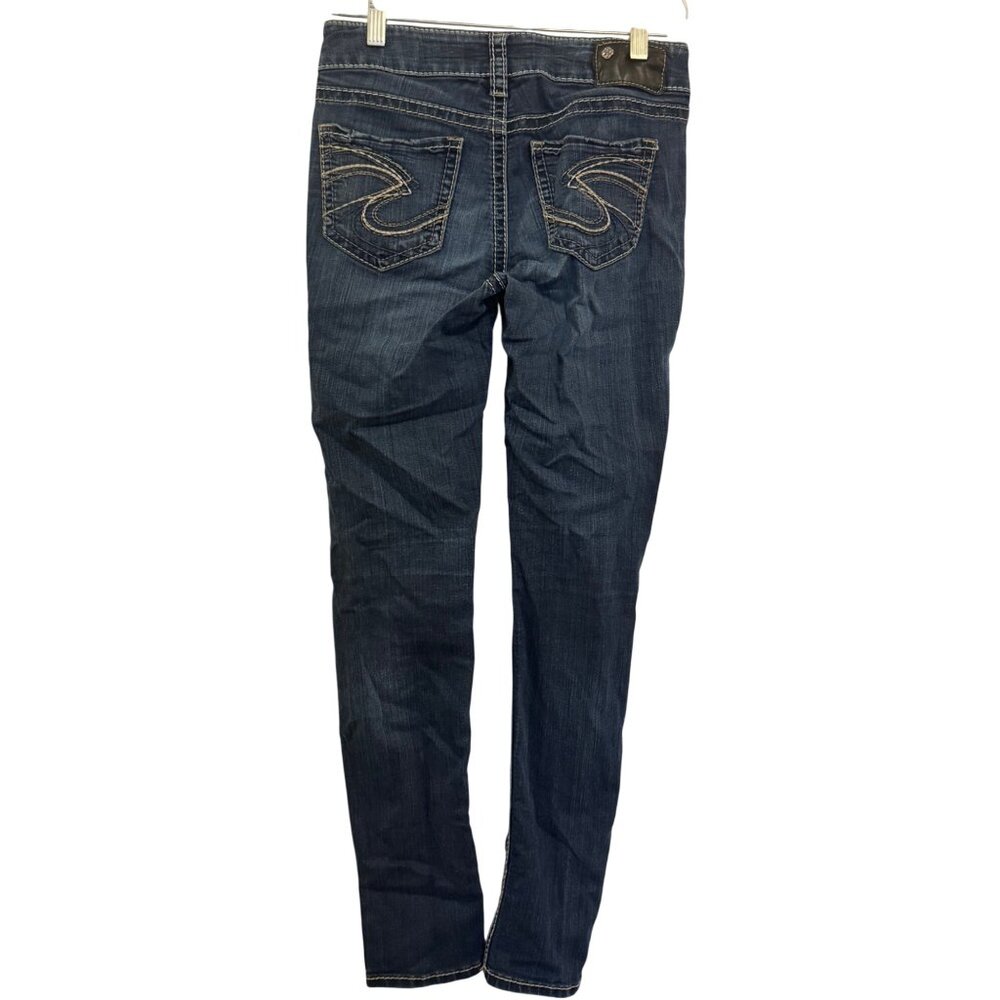 Silver Jeans Co Suki Mid Skinny Womens W26 L31 Medium Wash Denim Super Stretch J
